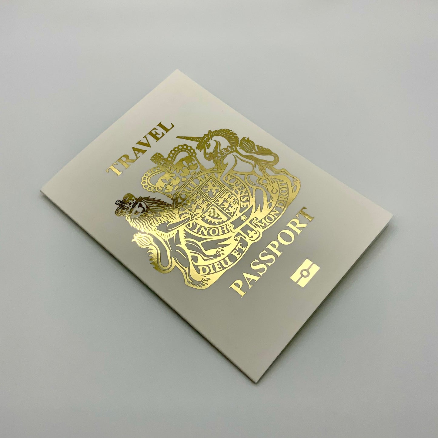 Passport (White with Gold Foil) Card Reveal Gift bundle (DIY)
