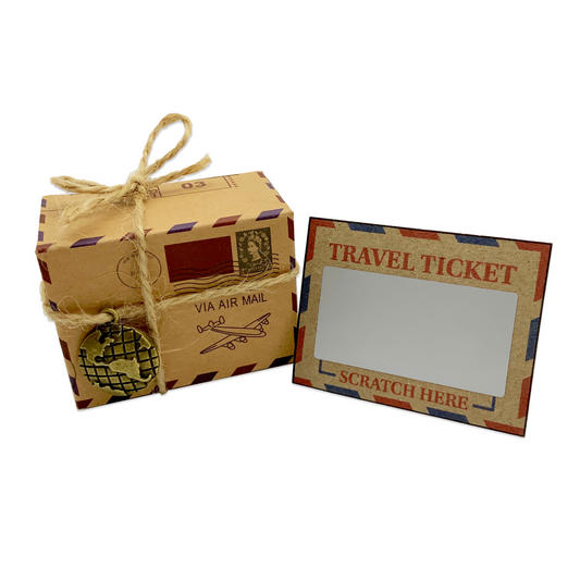Mini Travel Box & Mini Travel Ticket Scratch & Reveal Gift bundle (DIY)