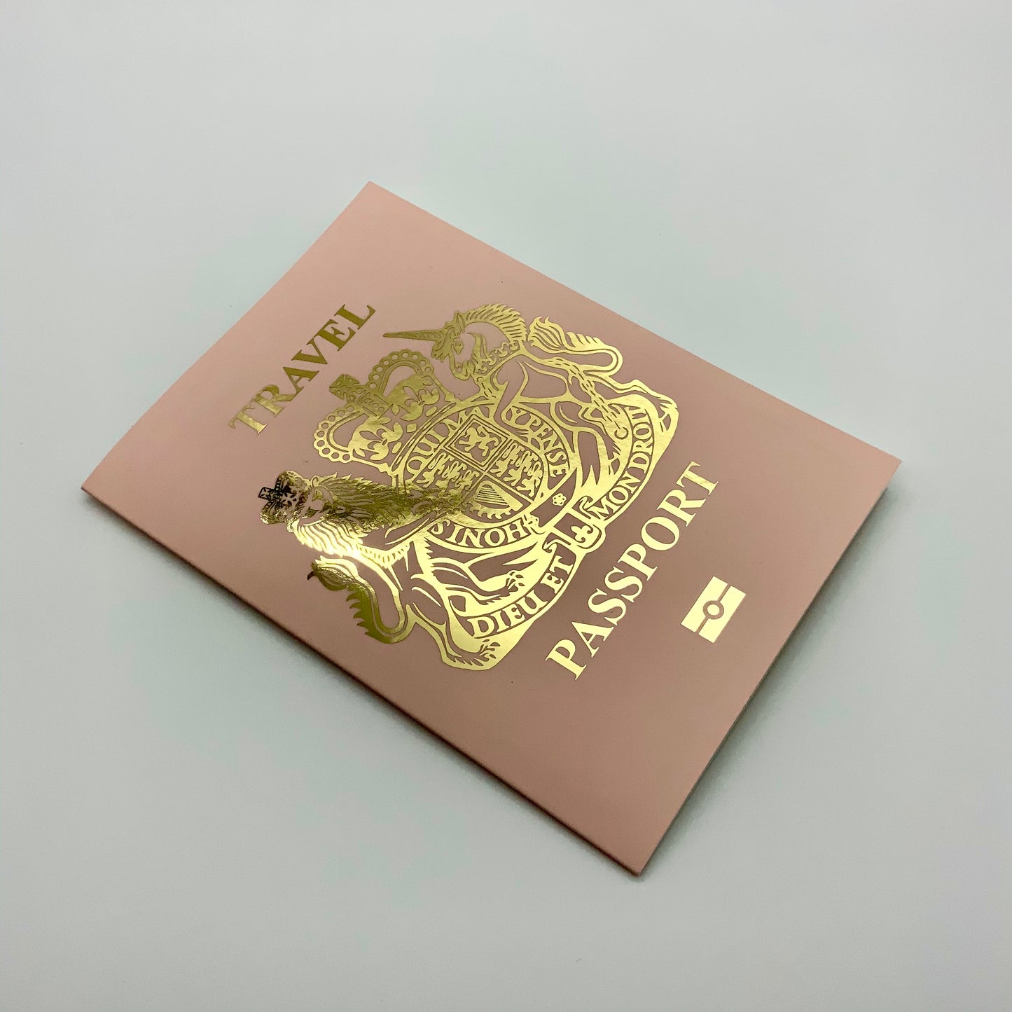 Passport (Pink with Gold Foil) Card Reveal Gift bundle (DIY)