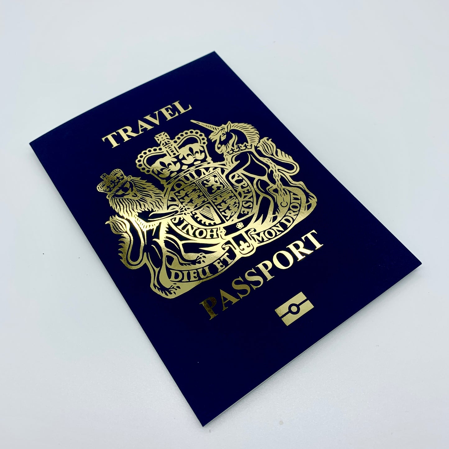 Passport (Navy with Gold Foil) Card Reveal Gift bundle (DIY)