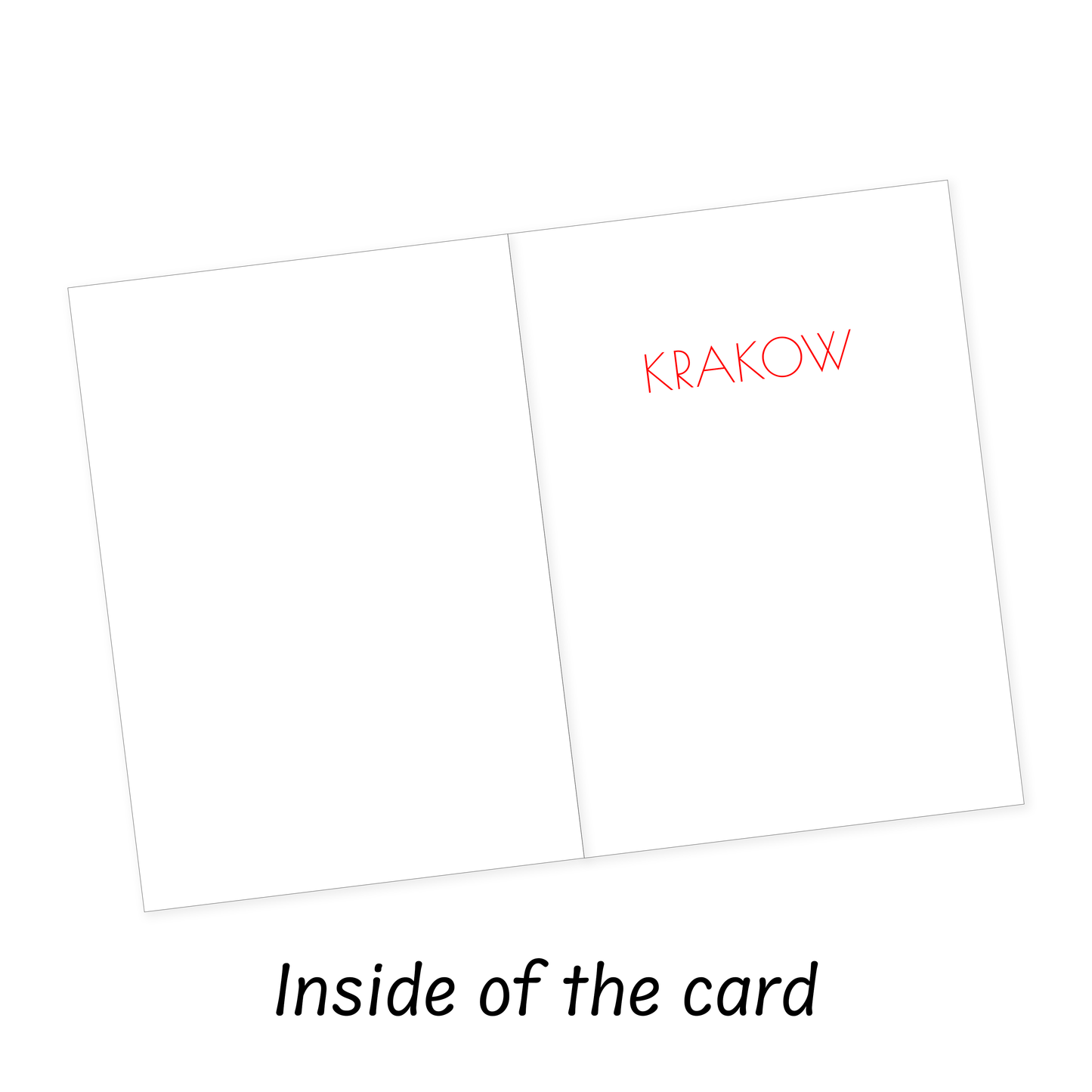 Krakow theme Surprise Reveal Greetings Card and Envelope (DIY) surprise holiday card