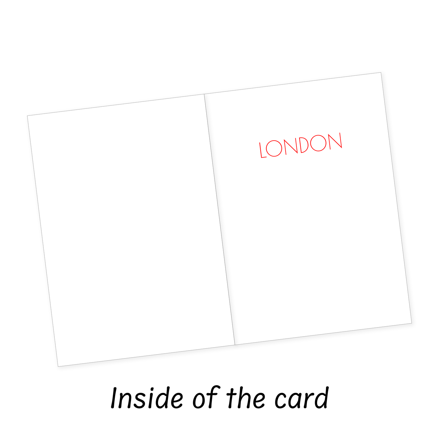 London theme Surprise Reveal Greetings Card and Envelope (DIY) surprise holiday card