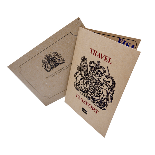 Passport (Brown) Card Reveal Gift bundle (DIY)
