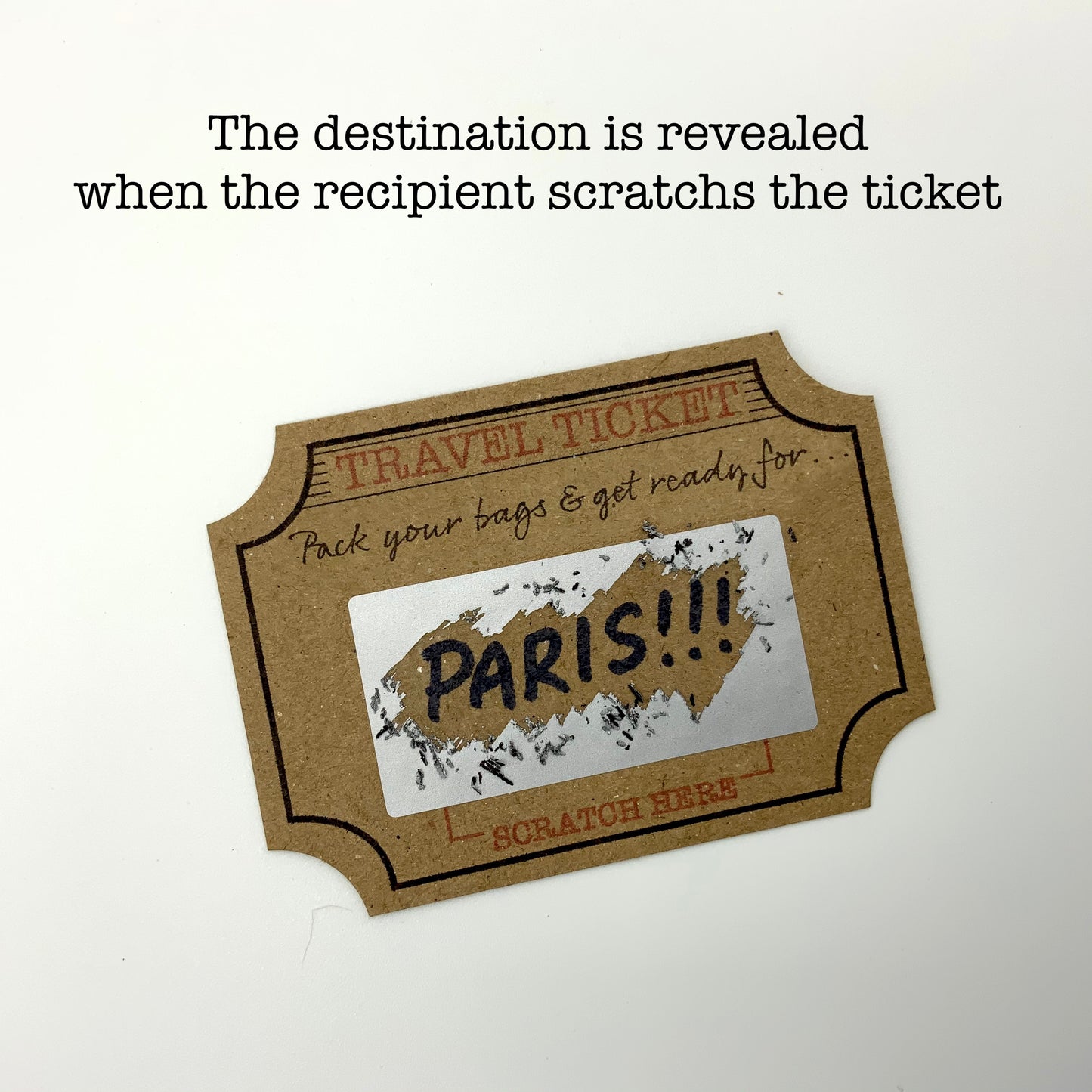 Mini Suitcase & Mini Travel Ticket Scratch & Reveal Gift bundle (DIY)